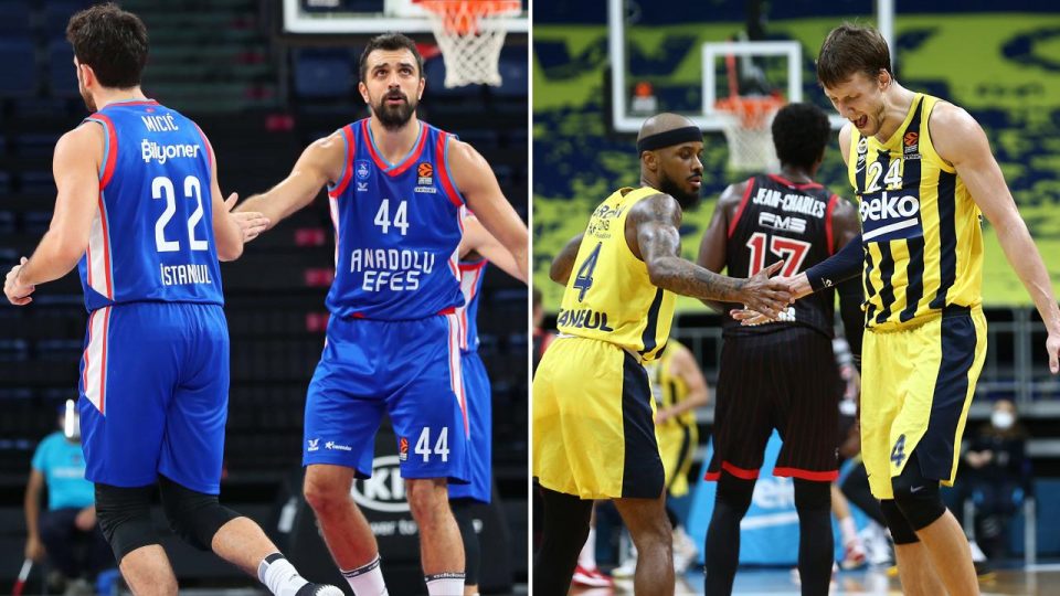 Anadolu Efes ve Fenerbahçe Beko Avrupa’da zorlu virajda